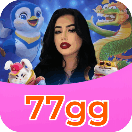 Interface do aplicativo 77gg mostrando jogos disponíveis no iOS e Android